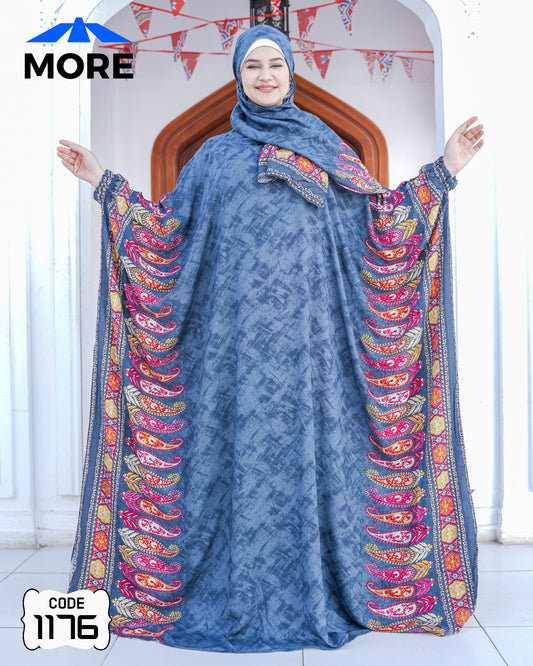 إسدال فراشة صلاة حريمي واسع – كود 1176