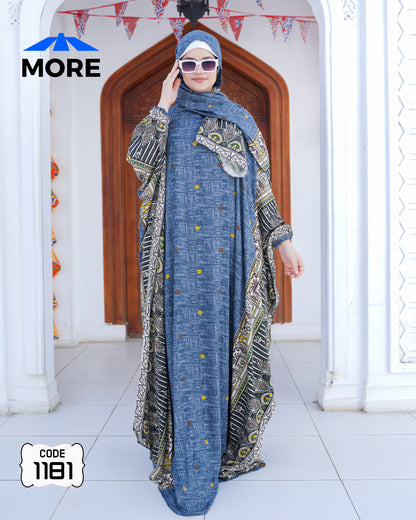 إسدال فراشة صلاة حريمي واسع – كود 1181