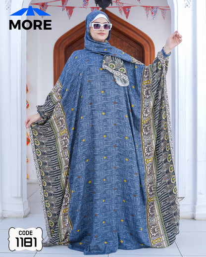 إسدال فراشة صلاة حريمي واسع – كود 1181