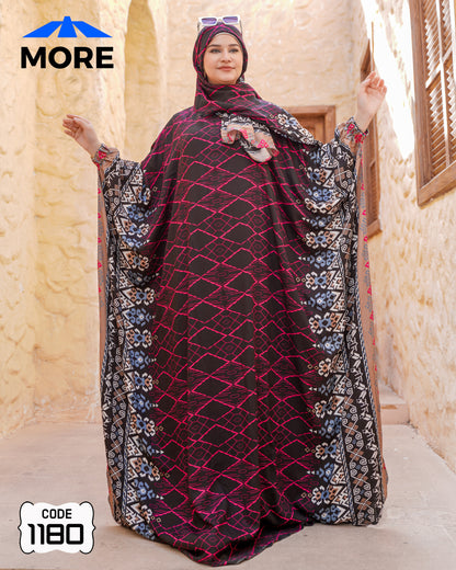 إسدال فراشة صلاة حريمي واسع – كود 1180