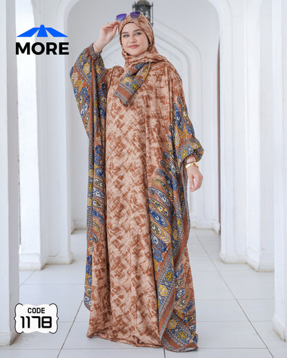 إسدال فراشة صلاة حريمي واسع – كود 1178