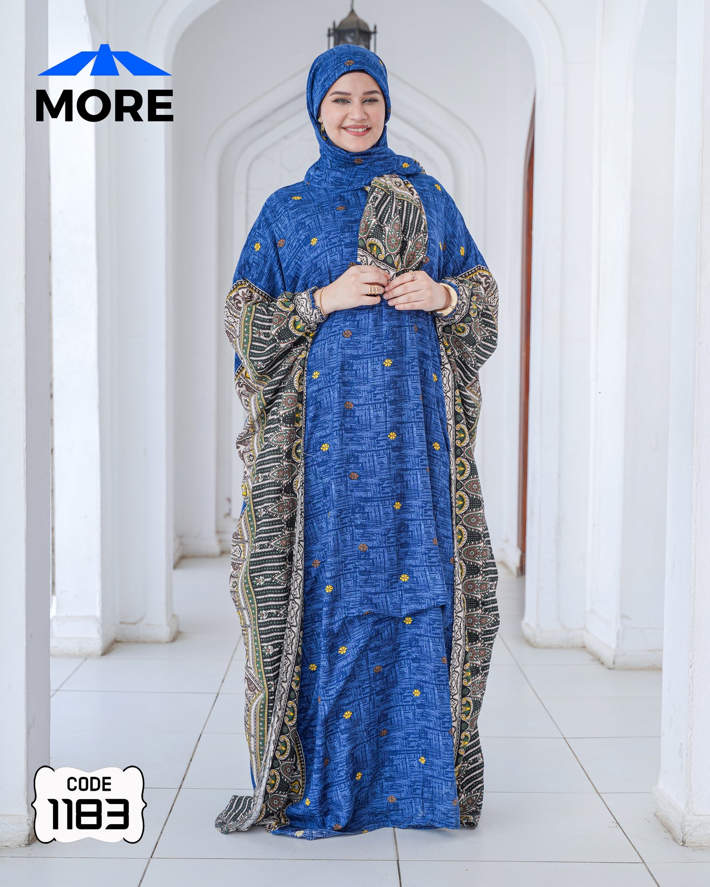 إسدال فراشة صلاة حريمي واسع – كود 1183