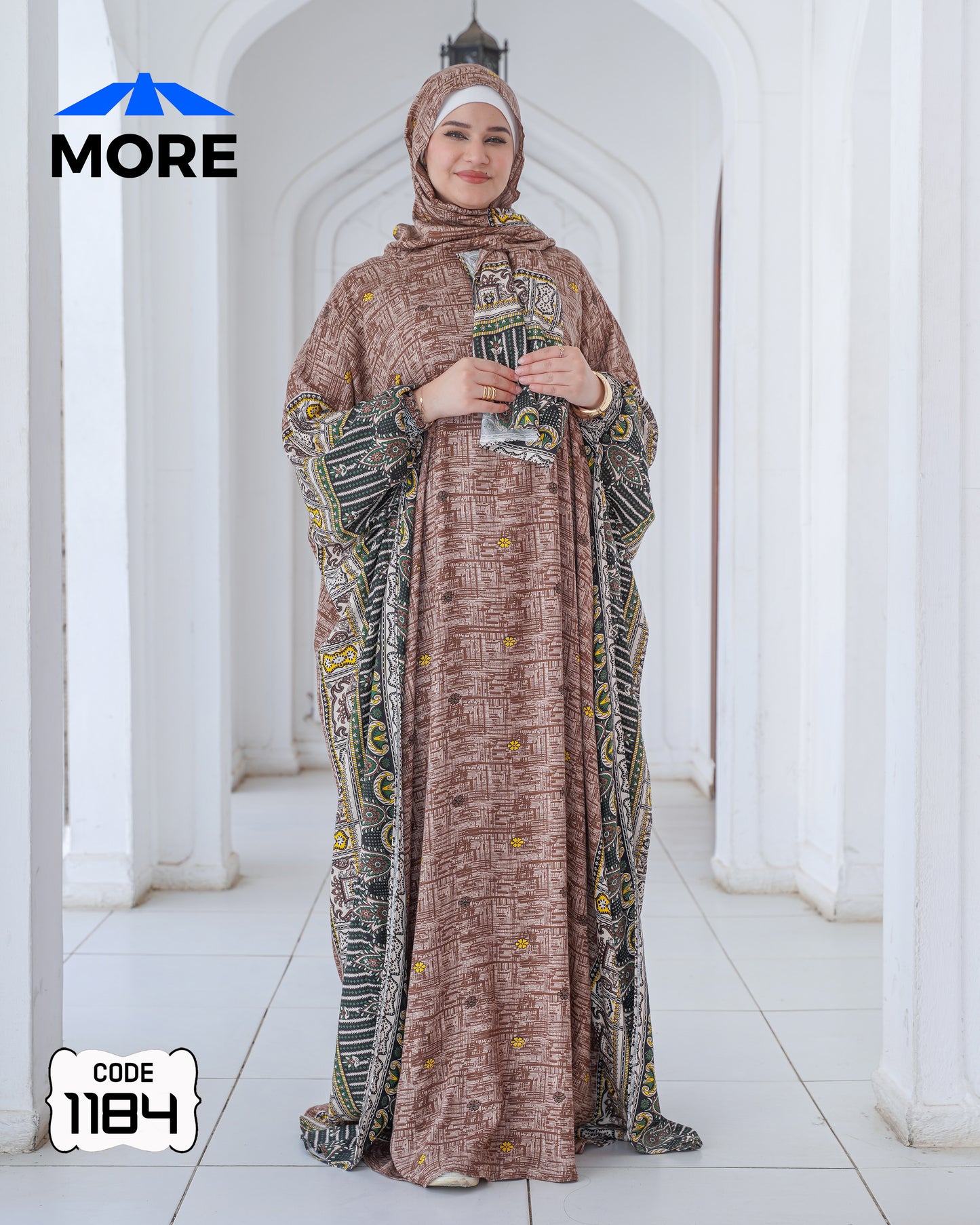 إسدال فراشة صلاة حريمي واسع – كود 1184