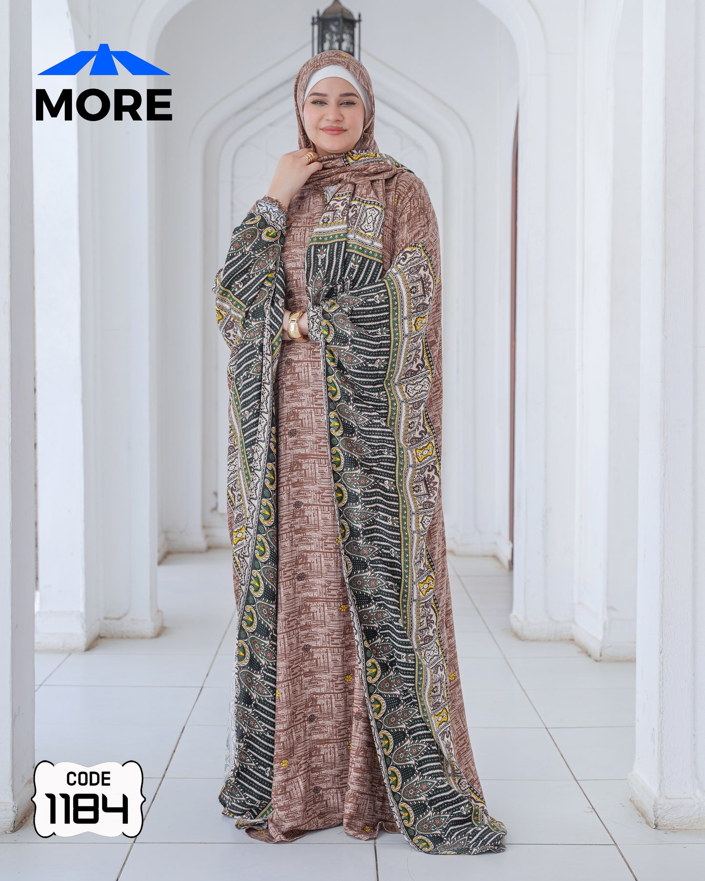 إسدال فراشة صلاة حريمي واسع – كود 1184