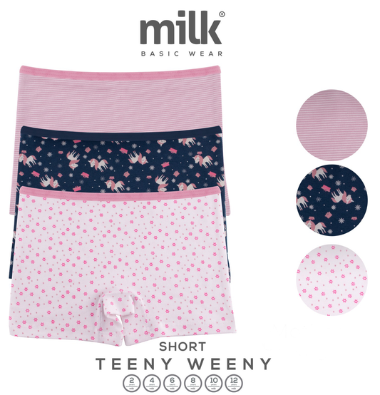 Milk pack of 2 girls short