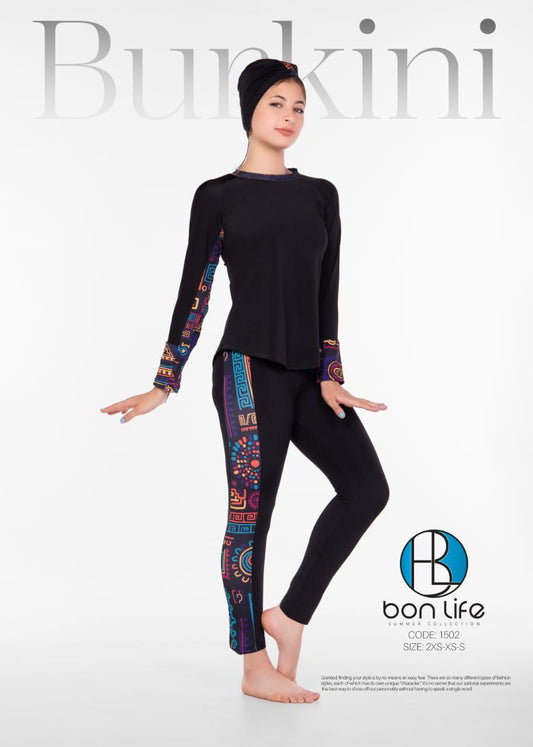 Bon Life Teen Burkini - Code: 1502 | بوركيني بناتي سن محير - بون لايف كود 1502