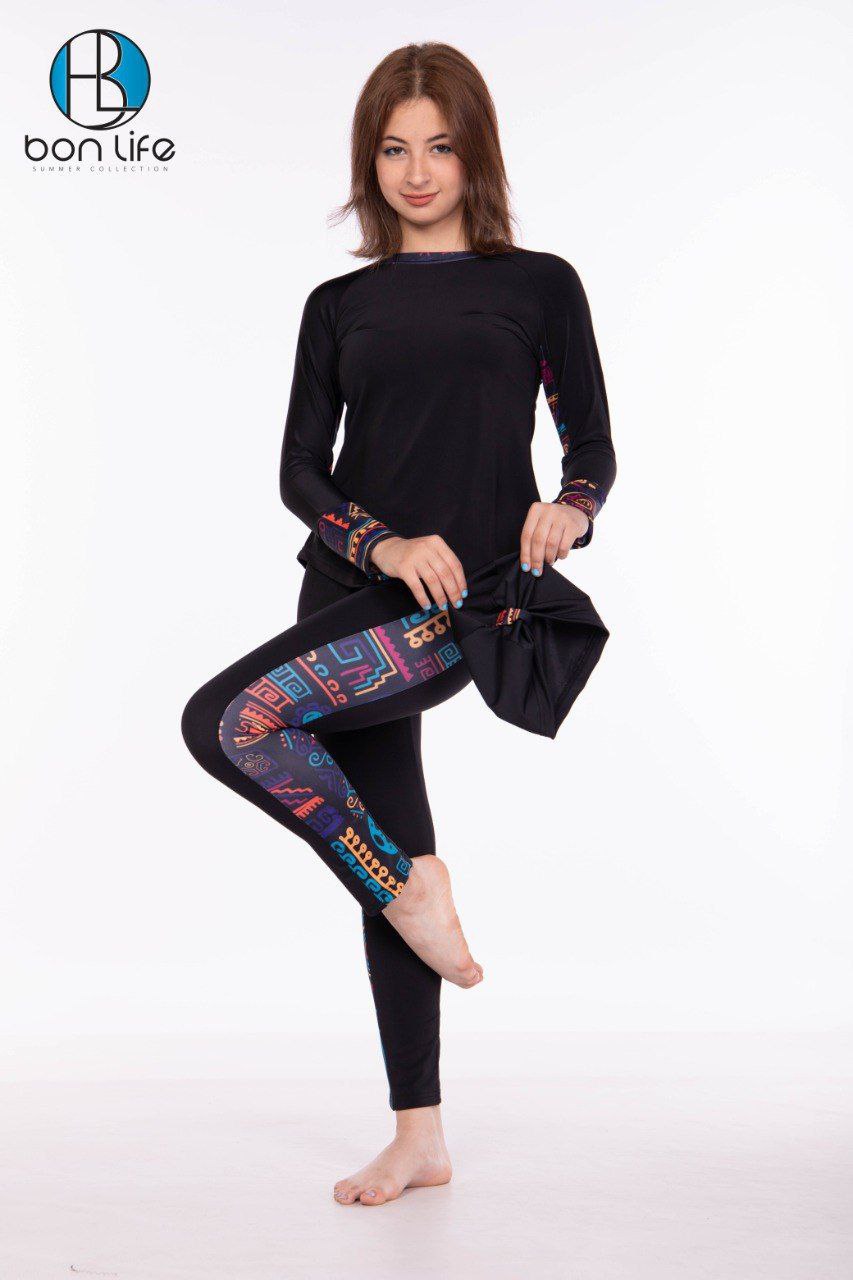 Bon Life Teen Burkini - Code: 1502 | بوركيني بناتي سن محير - بون لايف كود 1502
