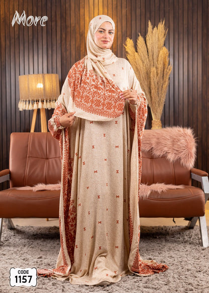 إسدال فراشة فسكوز قطن 100% كود 1157 من More